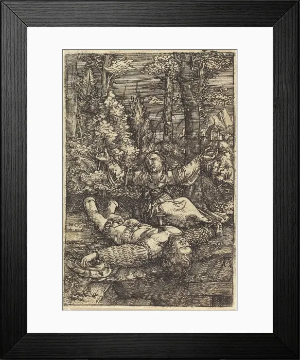 Framed Print : Pyramus and Thisbe, c. 1515 / 1518. Creator: Albrecht Altdorfer Framed Print : Pyramus and Thisbe, c. 1515 / 1518. Creator: Albrecht Altdorfer