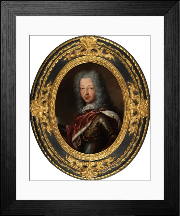 Framed Print : Charles Emmanuel III (1701-1773), Duke of Savoy and King of Sardinia, 1720s. Creator: Clementi, Maria Giovanna, (La Clementina) (1692-1761) Framed Print : Charles Emmanuel III (1701-1773), Duke of Savoy and King of Sardinia, 1720s. Creator: Clementi, Maria Giovanna, (La Clementina) (1692-1761)
