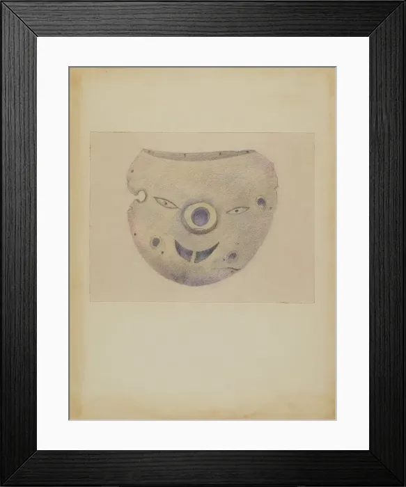 Framed Print : Wooden Mask, 1935 / 1942. Creator: Margaret Knapp Framed Print : Wooden Mask, 1935 / 1942. Creator: Margaret Knapp