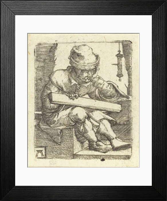 Framed Print : The Pensive Carpenter, c. 1520 / 1530. Creator: Albrecht Altdorfer Framed Print : The Pensive Carpenter, c. 1520 / 1530. Creator: Albrecht Altdorfer