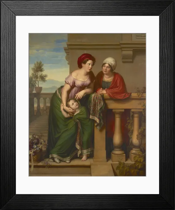 Framed Print : The Family of an Actress, 1816. Creator: Leybold, Karl Jakob Theodor (1786-1844) Framed Print : The Family of an Actress, 1816. Creator: Leybold, Karl Jakob Theodor (1786-1844)