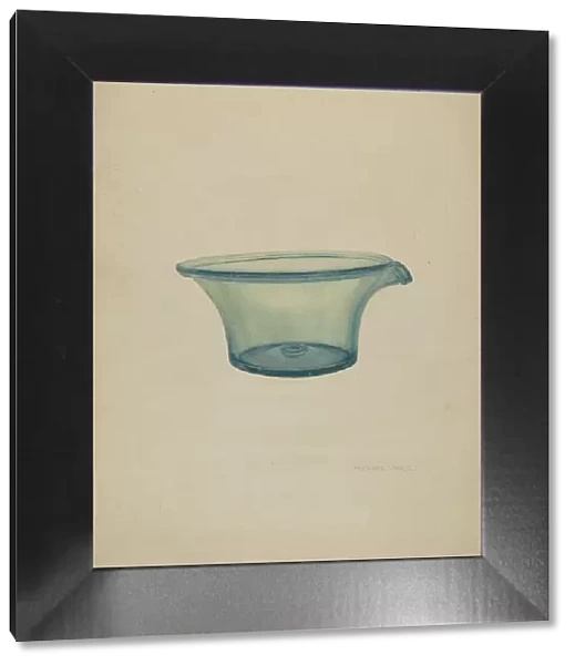 Glass Milk Pan, c. 1937. Creator: Michael J. Miceli