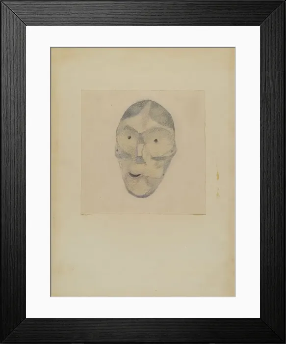 Framed Print : Wooden Mask, 1935 / 1942. Creator: Margaret Knapp Framed Print : Wooden Mask, 1935 / 1942. Creator: Margaret Knapp
