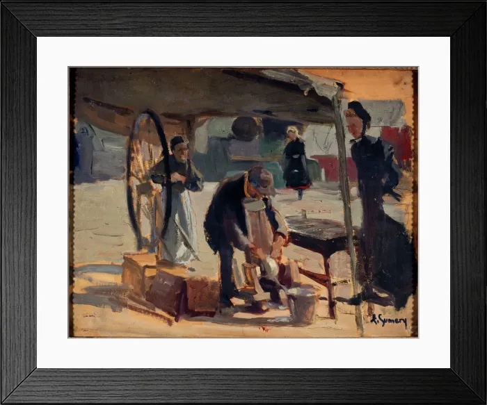 Framed Print : Knife grinder in Passy, 1890. Creator: Adolphe-Ernest Gumery Framed Print : Knife grinder in Passy, 1890. Creator: Adolphe-Ernest Gumery