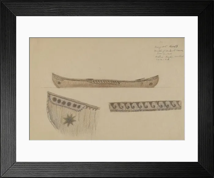 Framed Print : Model of Canoe, 1935. Creator: Margaret Knapp Framed Print : Model of Canoe, 1935. Creator: Margaret Knapp