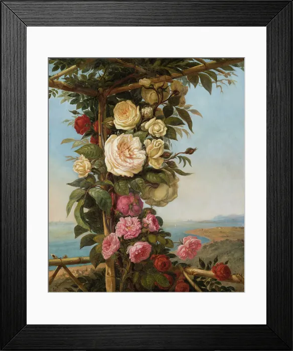 Framed Print : Pergola au dessus de Nice, ca 1860. Creator: Trachel, Hercule (1820-1872) Framed Print : Pergola au dessus de Nice, ca 1860. Creator: Trachel, Hercule (1820-1872)