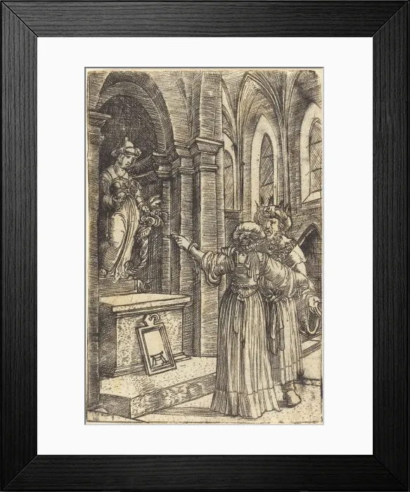Framed Print : Solomon Praying to the Idols, c. 1519. Creator: Albrecht Altdorfer Framed Print : Solomon Praying to the Idols, c. 1519. Creator: Albrecht Altdorfer