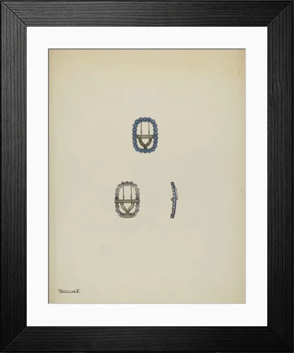 Framed Print : Neck Buckle, 1935 / 1942. Creator: Kalamian Walton Framed Print : Neck Buckle, 1935 / 1942. Creator: Kalamian Walton