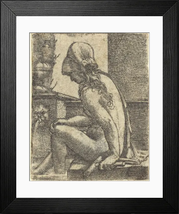 Framed Print : Bathing Woman, c. 1520 / 1530. Creator: Albrecht Altdorfer Framed Print : Bathing Woman, c. 1520 / 1530. Creator: Albrecht Altdorfer