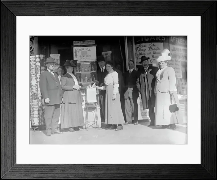 Framed Print : District of Columbia - Suffrage Voting For District, 1912. Creator: Harris & Ewing. District of Columbia - Suffrage Voting For District, 1912. Creator: Harris & Ewing Framed Print : District of Columbia - Suffrage Voting For District, 1912. Creator: Harris & Ewing. District of Columbia - Suffrage Voting For District, 1912. Creator: Harris & Ewing