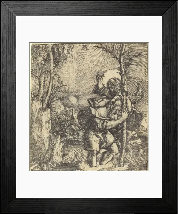 Framed Print : Saint Christopher, c. 1515 / 1520. Creator: Albrecht Altdorfer Framed Print : Saint Christopher, c. 1515 / 1520. Creator: Albrecht Altdorfer