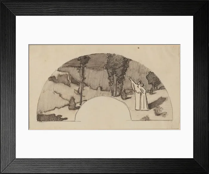 Framed Print : Study for an Archway, 1890 / 1897. Creator: Charles Sprague Pearce Framed Print : Study for an Archway, 1890 / 1897. Creator: Charles Sprague Pearce