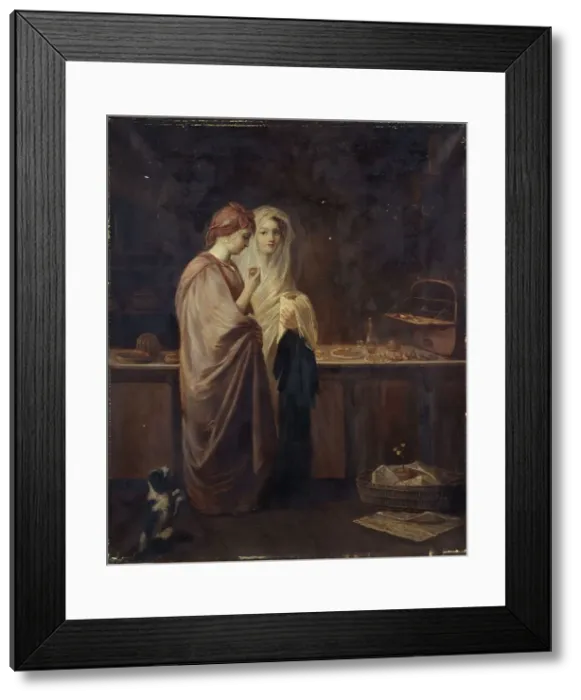 Framed Print : Two elegant women in a pastry shop, between 1801 and 1900. Creator: Hortense Lescot Framed Print : Two elegant women in a pastry shop, between 1801 and 1900. Creator: Hortense Lescot