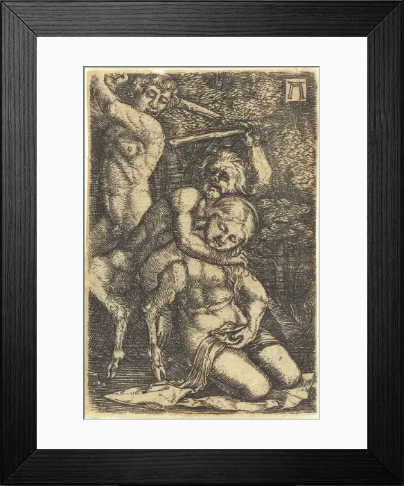 Framed Print : Two Satyrs Fighting about a Nymph, c. 1520 / 1525. Creator: Albrecht Altdorfer Framed Print : Two Satyrs Fighting about a Nymph, c. 1520 / 1525. Creator: Albrecht Altdorfer