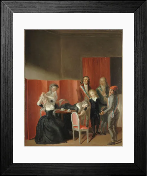 Framed Print : Louis XVII separated from his mother, July 3, 1793, 1795. Creator: Jean-Jacques Hauer Framed Print : Louis XVII separated from his mother, July 3, 1793, 1795. Creator: Jean-Jacques Hauer