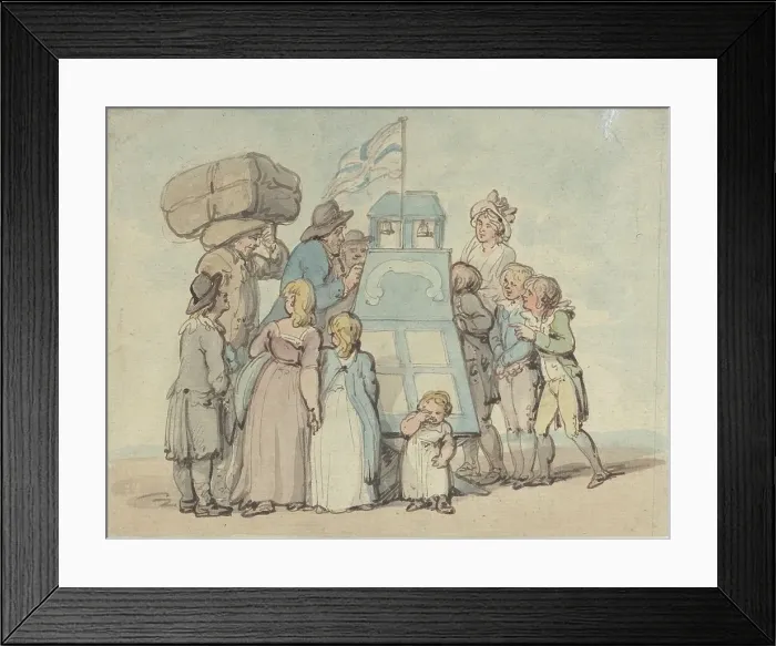 Framed Print : The Peep Show. Creator: Thomas Rowlandson Framed Print : The Peep Show. Creator: Thomas Rowlandson