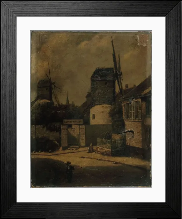 Framed Print : Moulin de la Galette and Moulin Blutefin, Montmartre, 18th arrondissement, c1855 — 1865. Creator: Arsene Desire d Haussy Framed Print : Moulin de la Galette and Moulin Blutefin, Montmartre, 18th arrondissement, c1855 — 1865. Creator: Arsene Desire d Haussy
