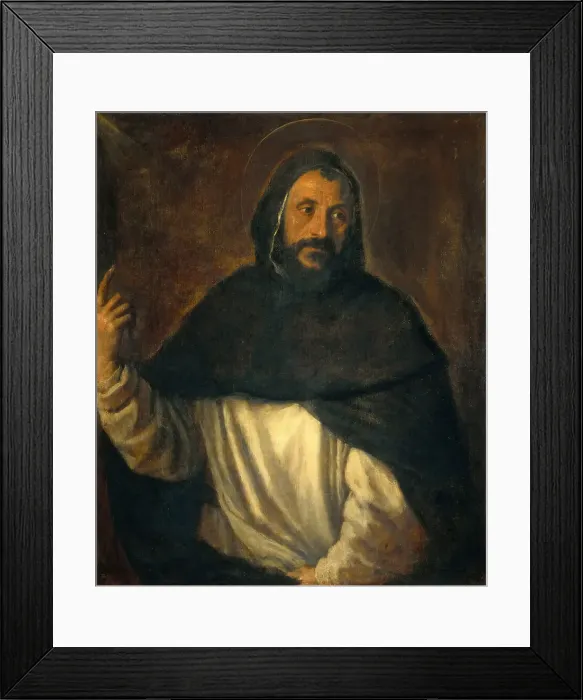 Framed Print : Saint Dominic. Creator: Titian (1488-1576) Framed Print : Saint Dominic. Creator: Titian (1488-1576)