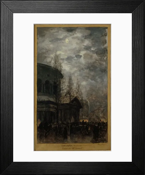 Framed Print : Leaving Paris in 1870 (Rotonde de la Villette), c12–1870. Creator: Leon-Pierre Herpin Framed Print : Leaving Paris in 1870 (Rotonde de la Villette), c12–1870. Creator: Leon-Pierre Herpin
