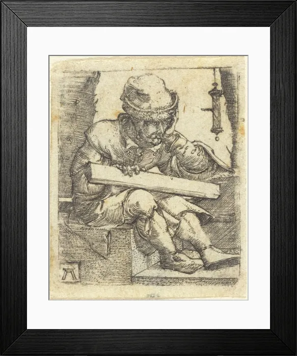 Framed Print : The Pensive Carpenter, c. 1520 / 1530. Creator: Albrecht Altdorfer Framed Print : The Pensive Carpenter, c. 1520 / 1530. Creator: Albrecht Altdorfer