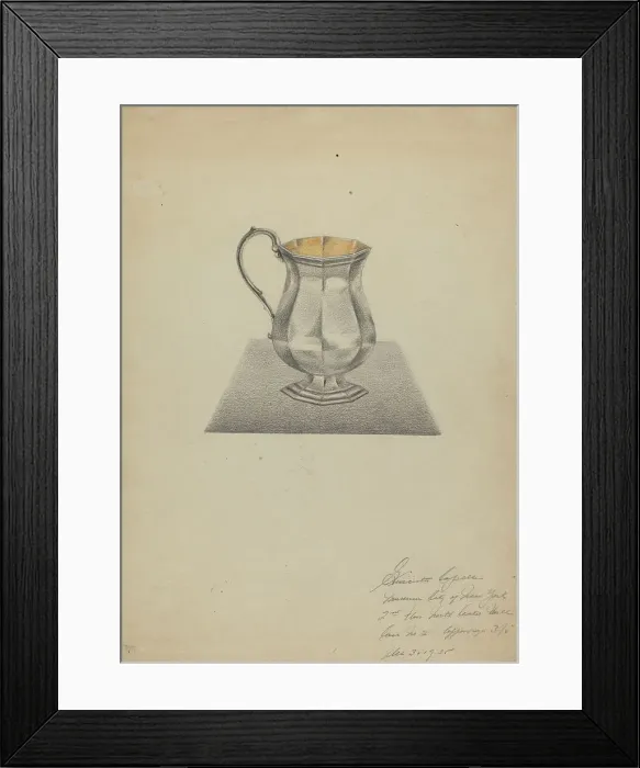 Framed Print : Silver Pitcher, 1935. Creator: Giacinto Capelli Framed Print : Silver Pitcher, 1935. Creator: Giacinto Capelli