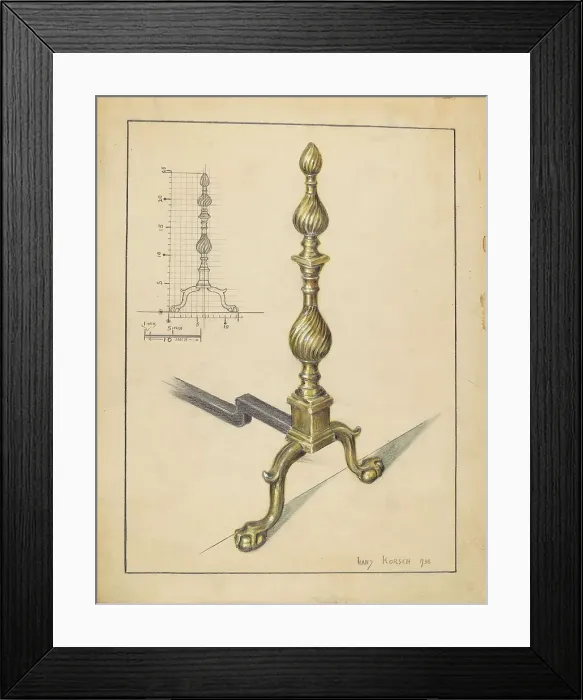 Framed Print : Andiron, 1936. Creator: Hans Korsch Framed Print : Andiron, 1936. Creator: Hans Korsch