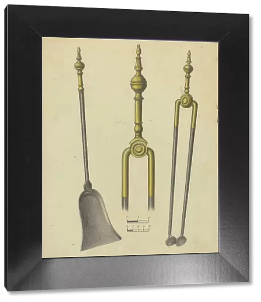 Tongs and Shovel, c. 1939. Creator: Hans Korsch