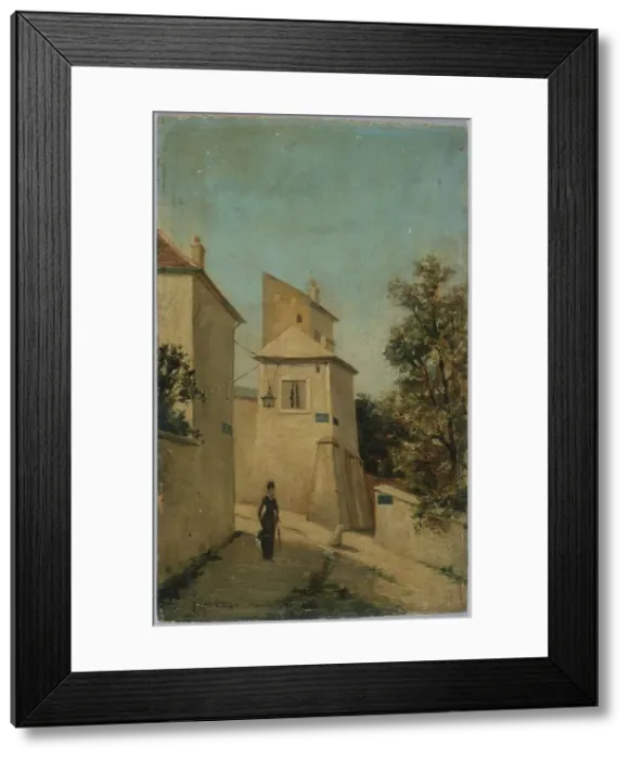 Framed Print : Rue du Mont-Cenis, at the corner of rue Saint-Vincent, in Montmartre, 18th arrond... c1870-1880. Creator: Louis Hista Framed Print : Rue du Mont-Cenis, at the corner of rue Saint-Vincent, in Montmartre, 18th arrond... c1870-1880. Creator: Louis Hista