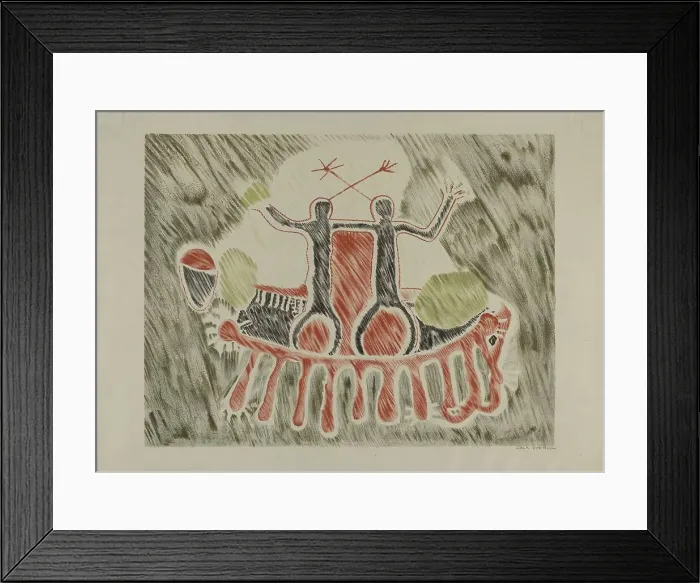 Framed Print : Petroglyph - Human Figures, 1935 / 1942. Creator: Lala Eve Rivol Framed Print : Petroglyph - Human Figures, 1935 / 1942. Creator: Lala Eve Rivol