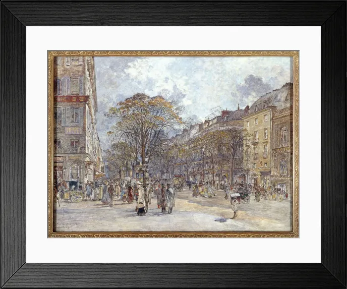 Framed Print : Boulevard des Italiens, in morning light, between 1902 and 1903. Creator: Frederic Houbron Framed Print : Boulevard des Italiens, in morning light, between 1902 and 1903. Creator: Frederic Houbron