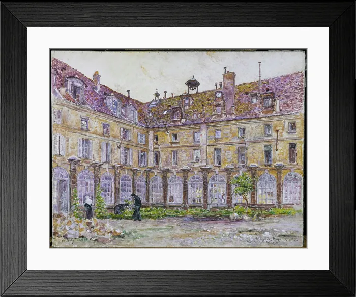 Framed Print : Cloister of the Abbaye-aux-Bois, rue de Sevres, 1906. Creator: Frederic Houbron Framed Print : Cloister of the Abbaye-aux-Bois, rue de Sevres, 1906. Creator: Frederic Houbron