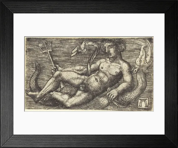 Framed Print : Neptune on a Sea Monster, c. 1520 / 1525. Creator: Albrecht Altdorfer Framed Print : Neptune on a Sea Monster, c. 1520 / 1525. Creator: Albrecht Altdorfer