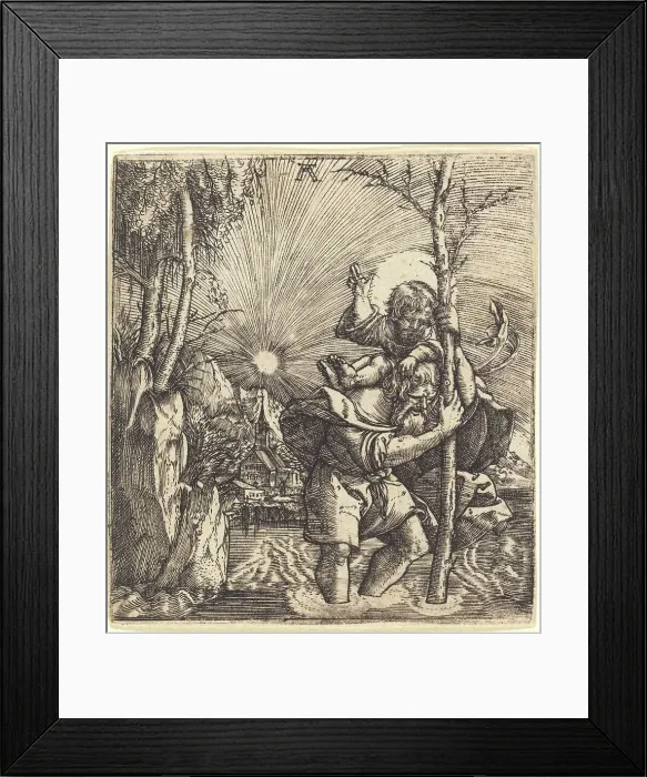 Framed Print : Saint Christopher, c. 1515 / 1520. Creator: Albrecht Altdorfer Framed Print : Saint Christopher, c. 1515 / 1520. Creator: Albrecht Altdorfer
