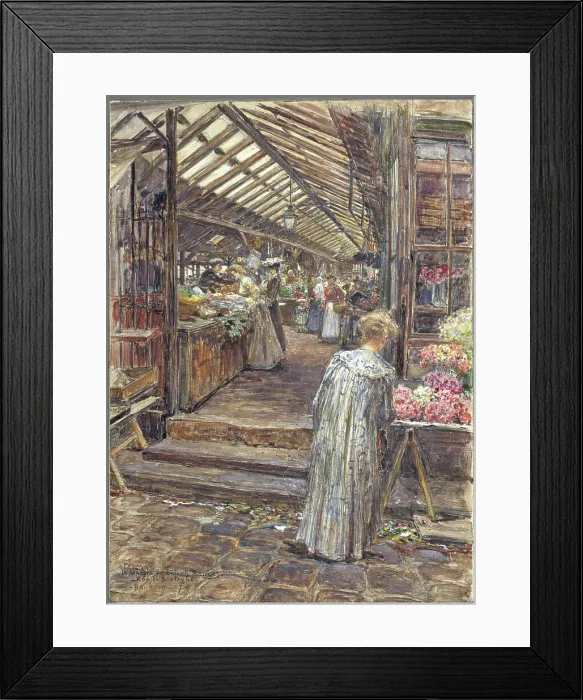 Framed Print : Marche des Enfants-Rouges, rue de Bretagne, 1907. Creator: Frederic Houbron Framed Print : Marche des Enfants-Rouges, rue de Bretagne, 1907. Creator: Frederic Houbron