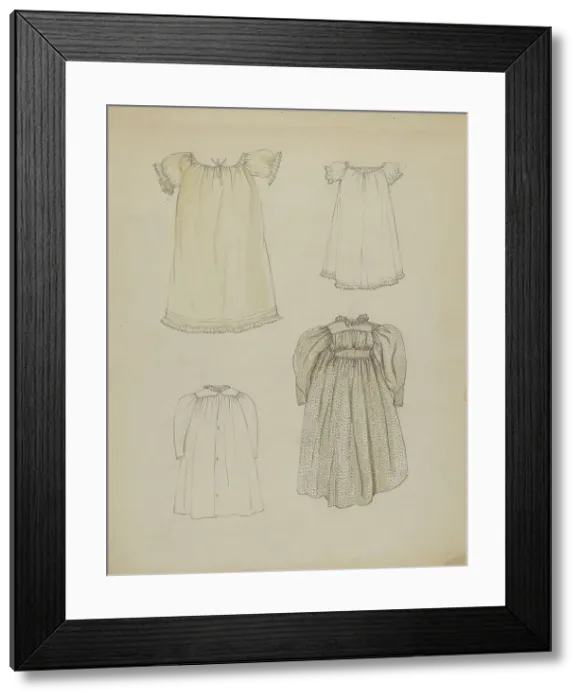 Framed Print : Doll's Dress and Shift, 1935 / 1942. Creator: Rosalia Lane Framed Print : Doll's Dress and Shift, 1935 / 1942. Creator: Rosalia Lane