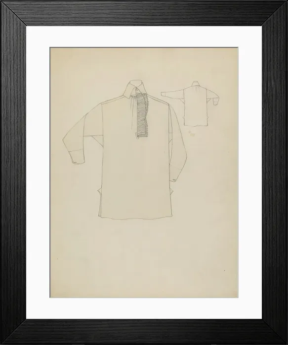 Framed Print : Man's Shirt, c. 1936. Creator: Rosalia Lane Framed Print : Man's Shirt, c. 1936. Creator: Rosalia Lane