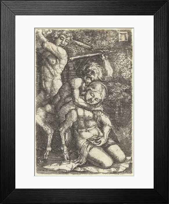 Framed Print : Two Satyrs Fighting about a Nymph, c. 1520 / 1525. Creator: Albrecht Altdorfer Framed Print : Two Satyrs Fighting about a Nymph, c. 1520 / 1525. Creator: Albrecht Altdorfer