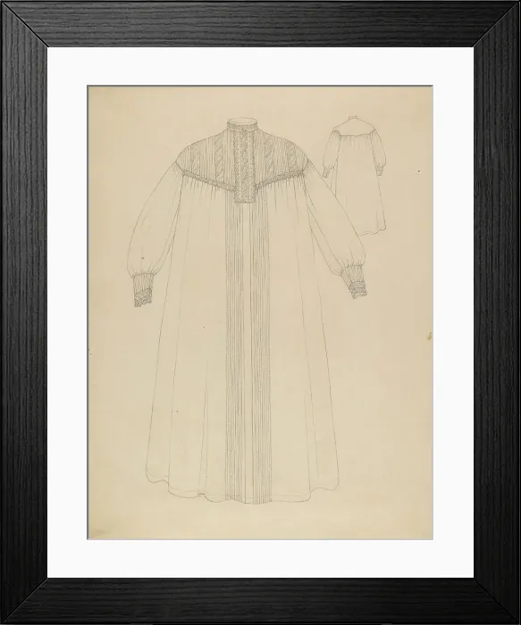 Framed Print : Nightgown, c. 1936. Creator: Rosalia Lane Framed Print : Nightgown, c. 1936. Creator: Rosalia Lane