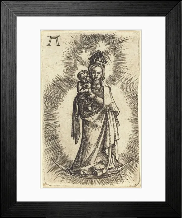 Framed Print : Madonna and Child Standing with a Crescent, c. 1515 / 1518. Creator: Albrecht Altdorfer Framed Print : Madonna and Child Standing with a Crescent, c. 1515 / 1518. Creator: Albrecht Altdorfer