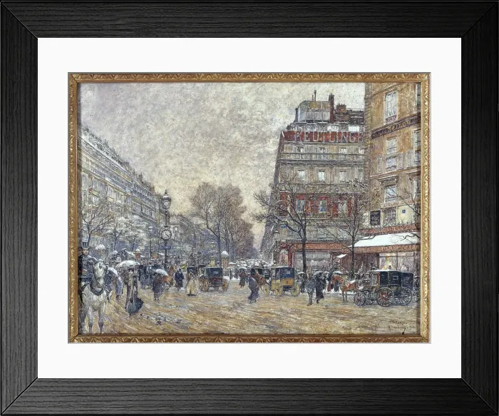 Framed Print : Richelieu-Drouot crossroads, 1902. Creator: Frederic Houbron Framed Print : Richelieu-Drouot crossroads, 1902. Creator: Frederic Houbron