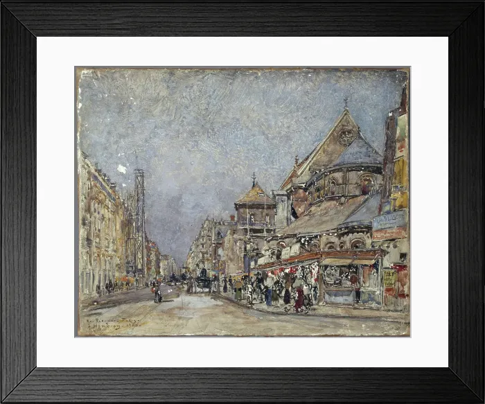 Framed Print : Rue Reaumur and the apse of Saint-Martin-des-Champs church, 1900. Creator: Frederic Houbron Framed Print : Rue Reaumur and the apse of Saint-Martin-des-Champs church, 1900. Creator: Frederic Houbron