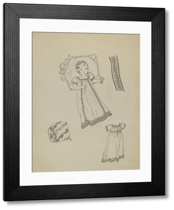 Framed Print : Baby Cap, 1935 / 1942. Creator: Rosalia Lane Framed Print : Baby Cap, 1935 / 1942. Creator: Rosalia Lane