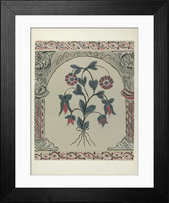 Framed Print : Fragment of Wall Decoration, c. 1940. Creator: Michael Lauretano Framed Print : Fragment of Wall Decoration, c. 1940. Creator: Michael Lauretano