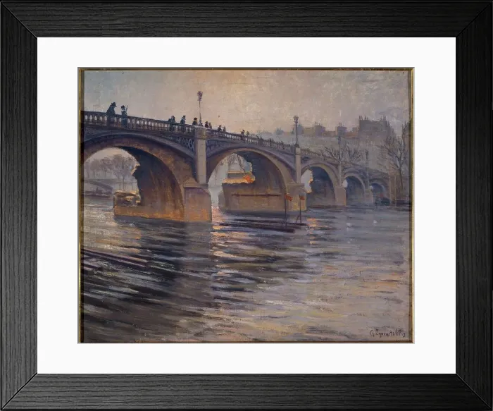 Framed Print : View of the Pont de la Tournelle, 4th and 5th arrondissements, c1915 — 1925. Creator: Charles Andre Igounet de Villers Framed Print : View of the Pont de la Tournelle, 4th and 5th arrondissements, c1915 — 1925. Creator: Charles Andre Igounet de Villers