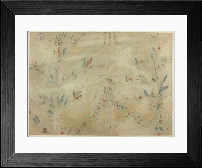 Framed Print : Free Hand Wall Decoration, c. 1940. Creator: Michael Lauretano Framed Print : Free Hand Wall Decoration, c. 1940. Creator: Michael Lauretano