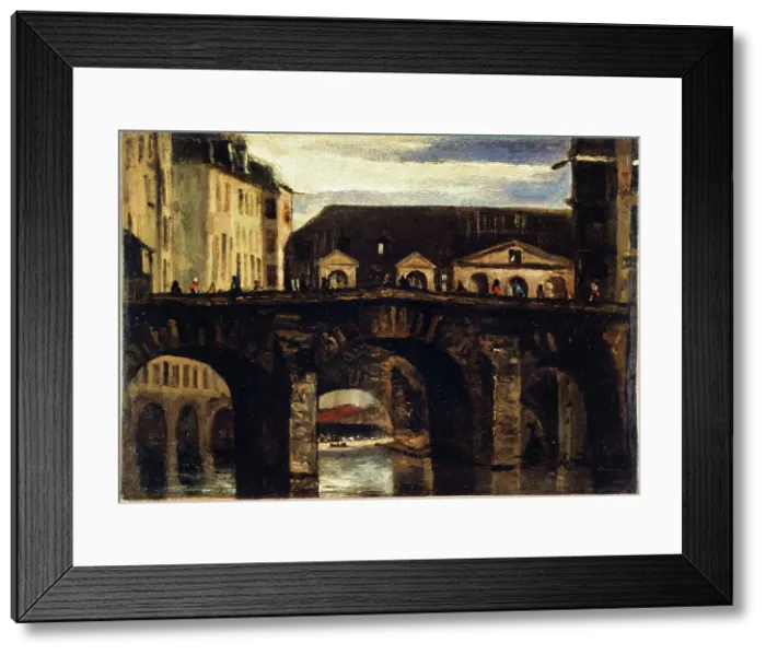 Framed Print : Petit Pont and the pont Saint-Charles, c1825. Creator: Louis-Godefroy Jadin Framed Print : Petit Pont and the pont Saint-Charles, c1825. Creator: Louis-Godefroy Jadin