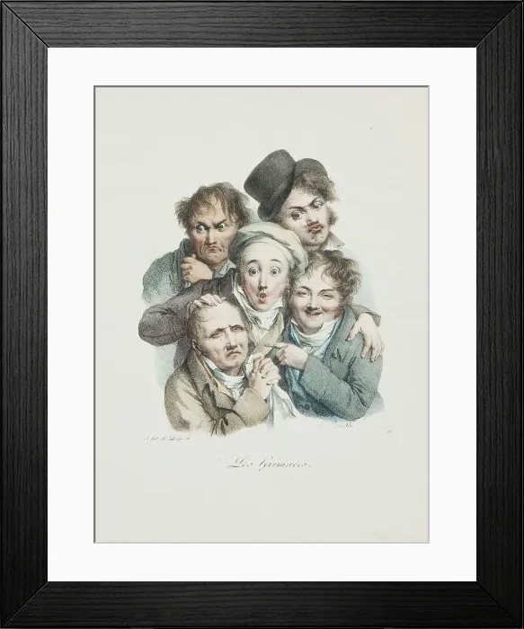 Framed Print : Les Grimaces, c. 1823. Creator: Boilly, Louis-Léopold (1761-1845) Framed Print : Les Grimaces, c. 1823. Creator: Boilly, Louis-Léopold (1761-1845)