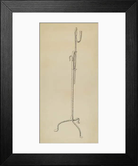 Framed Print : Rush and Candle Stand, c. 1939. Creator: Irene Lawson Framed Print : Rush and Candle Stand, c. 1939. Creator: Irene Lawson