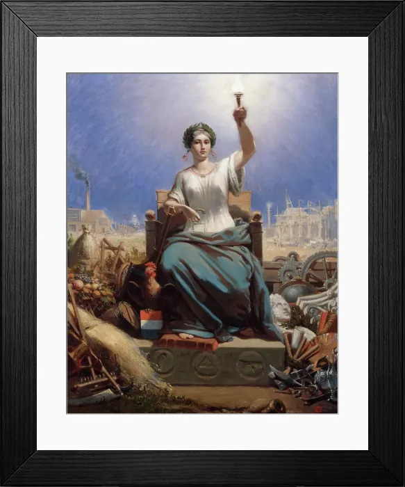 Framed Print : The Republic, 1848. Creator: Ange-Louis Janet Framed Print : The Republic, 1848. Creator: Ange-Louis Janet