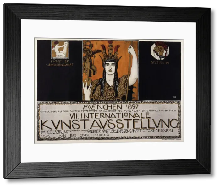 Framed Print : VII International Art Exhibition, Munich 1897, 1897. Creator: Stuck, Franz, Ritter von (1863-1928) Framed Print : VII International Art Exhibition, Munich 1897, 1897. Creator: Stuck, Franz, Ritter von (1863-1928)